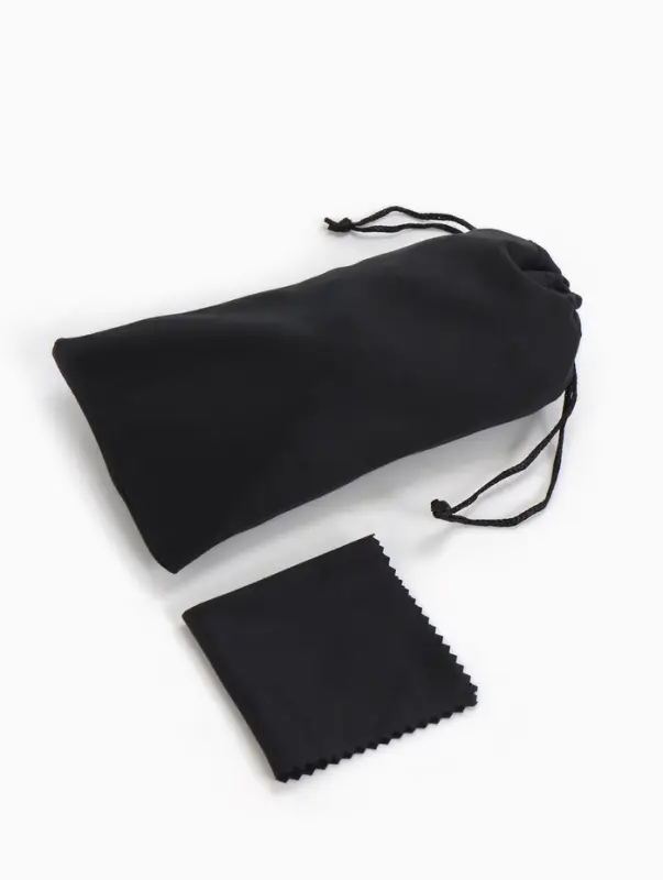 Чехол для очков на затяжке, длина 17.5 см, плотность 230 г/м&sup2;, чёрный