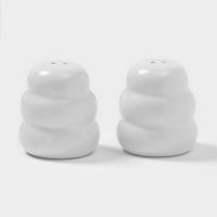 Набор для специй Доляна &laquo;Зефир&raquo;, солонка, перечница, 100 мл, керамика, белый