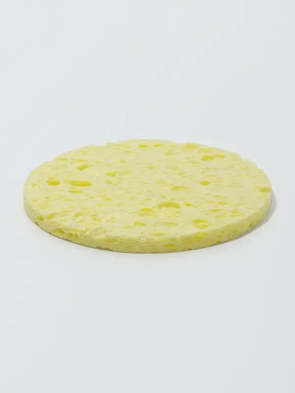 Спонж для умывания, d=8 см, жёлтый
