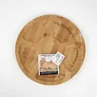 Менажница круглая &laquo;Цветы&raquo;, бамбук, 25 см