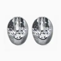 Серьги пластик &laquo;Зерно&raquo; кофейное, цвет серебро