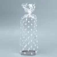 Пакет подарочный новогодний с жёстким дном &laquo;Ёлочки&raquo;, 6 х 8 х 30 см