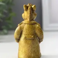 Фигура "Конь в пальто малый" 9х5х4 см, золото