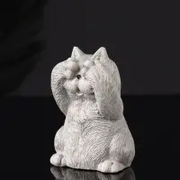 Набор статуэток "Три кота: ничего не вижу, не слышу, не говорю" 7 см, серый