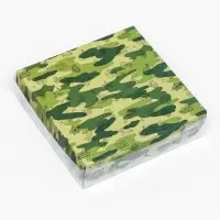 Коробка для печенья, &laquo;С Днем защитника Отечества&raquo; 12&times;12&times;3