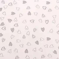 Бумага упаковочная тишью, &laquo;Сердечки&raquo;, 50 см &times; 70 см 17 грамм, розовая