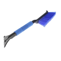 Щетка сметка, со скребком, "Oktan", мягкая ручка, 42.5 см, МИКС