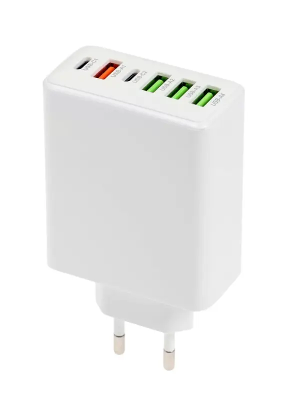 Сетевое зарядное устройство Luazon LZZ-23, 4 USB, 2 Type-C, 3 А, белое