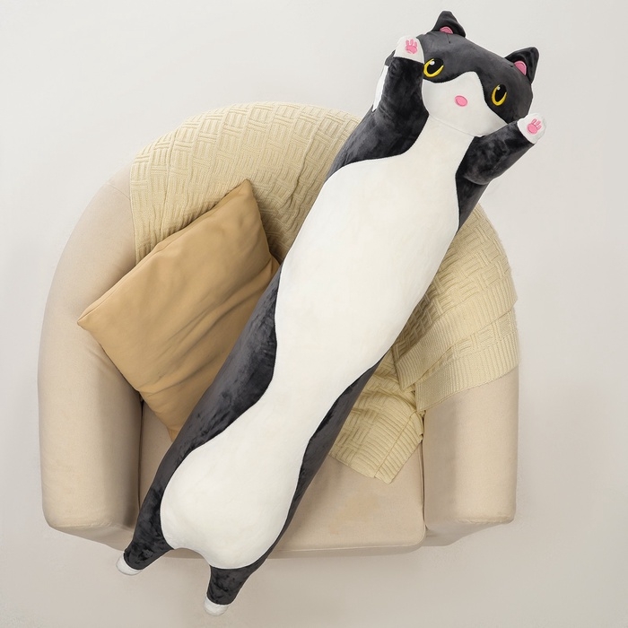 Шкурка мягкой игрушки &laquo;Кот-батон&raquo;, 110 см, цвет чёрный, без набивки