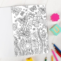 Раскраска - антистресс, альбом &laquo;Цветочные узоры&raquo; А6