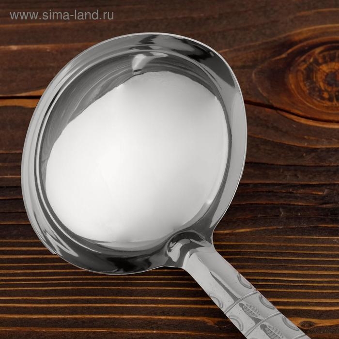 Поварешка для казана узбекская 42см, диаметр 10см с деревянной ручкой Поварешка для казана узбекская 42см, диаметр 10см с деревянной ручкой