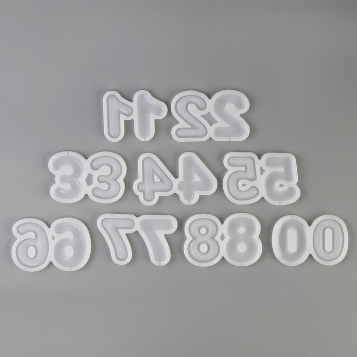 Молды силиконовые &laquo;Цифры&raquo;, набор, 9 &times; 5 &times; 8 см