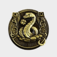 Магнит новогодний &laquo;Приношу удачу&raquo; на Новый год на Новый год, диам. 4 см, зол