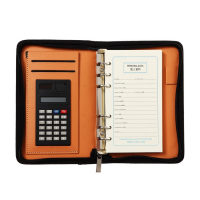 Органайзер на кольцах А6, 96 листов в линейку, на молнии с 3-х сторон, кожзам, МИКС