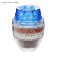 Фильтр для воды на кран Доляна &laquo;Тройной барьер&raquo;, d=16-19 мм, на основе цеолита руды, активированного угля и сульфата кальция, цвет МИКС