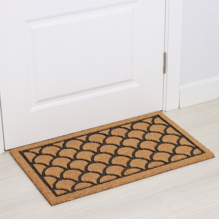 Коврик придверный Доляна &laquo;Побережье&raquo;, 45&times;75 см, кокосовое волокно