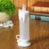 Свеча светодиодная &laquo;Подсвечник&raquo;, переливается разными цветами, цвет белый