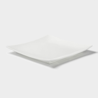 Блюдо фарфоровое для подачи Magistro &laquo;Квадрат Бланш&raquo;, d=36,5 см, цвет белый