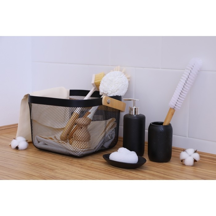 Корзинка универсальная LaDо́m, 26,5&times;25,5&times;18 см, цвет чёрный