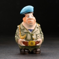 Набор фарфоровый: штоф &laquo;Дембель ВДВ&raquo;, 0.5 л + 3 рюмки, гильза