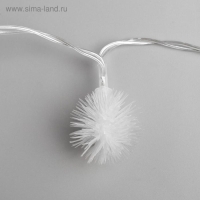 Гирлянда &laquo;Нить&raquo; 3 м с насадками &laquo;Ёжики&raquo;, IP20, прозрачная нить, 20 LED, свечение мульти (RG/RB), мигание, USB