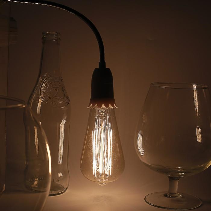 Лампа накаливания винтажная "Ретро", ST64, 40 Вт, Е27, 230 В, 145х64 мм, теплый белый