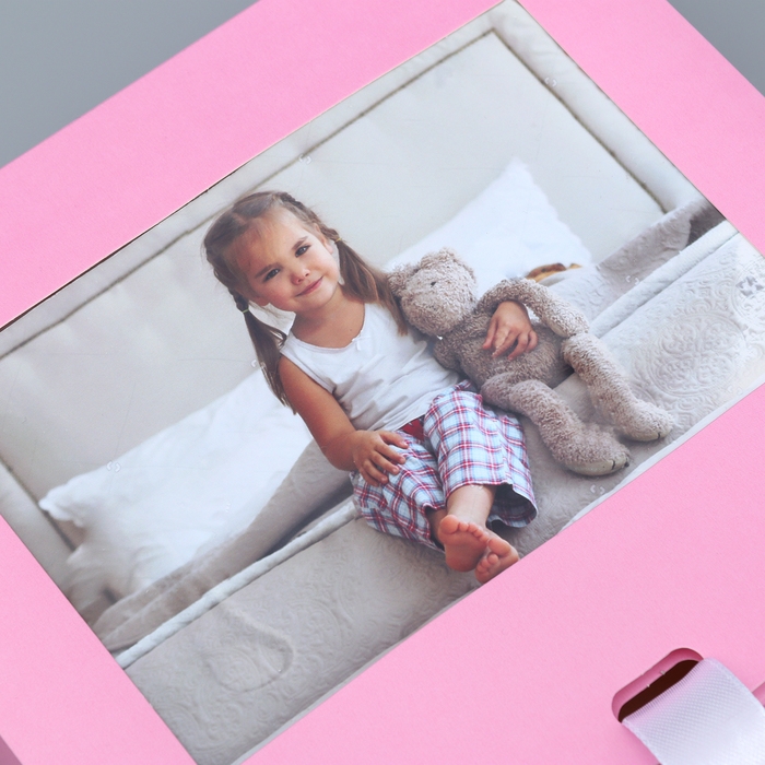 Коробка-фоторамка подарочная складная, упаковка, &laquo;Розовая вата&raquo;, 20 х 18 х 5 см