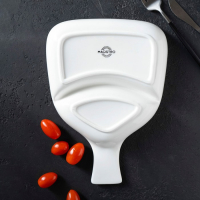 Менажница фарфоровая 2 ячейки Magistro &laquo;Бланш&raquo;, 20&times;13&times;1,5 см, цвет белый