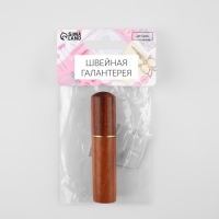 Игольница-туба, 8,5 &times; 1,7 &times; 1,7 см, цвет коричневый