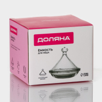 Ёмкость стеклянная для мёда и варенья Доляна &laquo;Купол&raquo;, 200 мл, 12,5&times;12 см