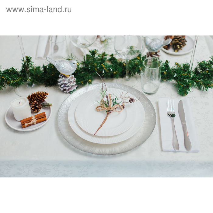 Тарелка - блюдо подстановочное Magistro &laquo;Бурлеск&raquo;, d=33 см, цвет серебряный