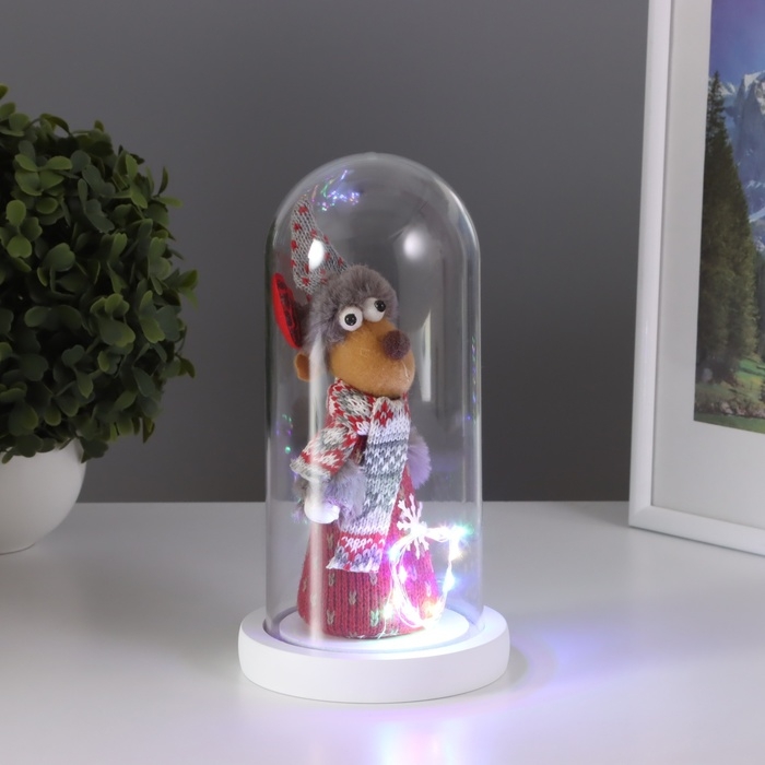 Ночник &laquo;Новогодний олень&raquo; LED 3хААА красный 11х11х22,5см