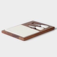 Набор для подачи сыра &laquo;Мрамор&raquo;, 2 ножа, акация