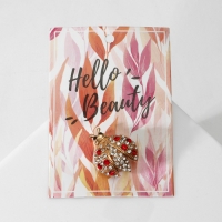 Брошь &laquo;Божья коровка&raquo;, цвет красно-белый в золоте