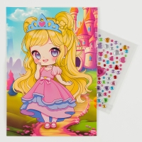 Аппликация стразами для детей &laquo;Принцесса&raquo;, набор для творчества, А5