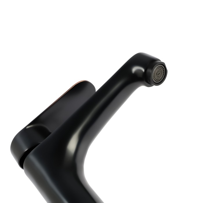 Смеситель для раковины ZEIN Z3800, однорычажный, высота излива 22 см, картридж 35 мм, черный