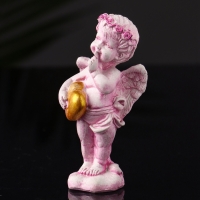 Фигура "Ангел с сердцем" 8,5х3,5 см, розовый