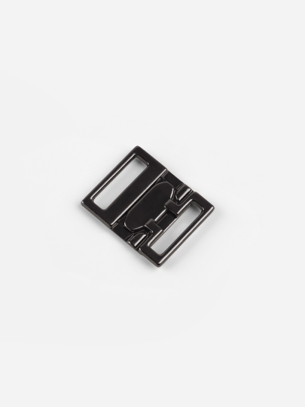 Застёжка для купальника металл 2*2,3см вн 15мм (наб 5шт цена за наб) чёрный никель АУ