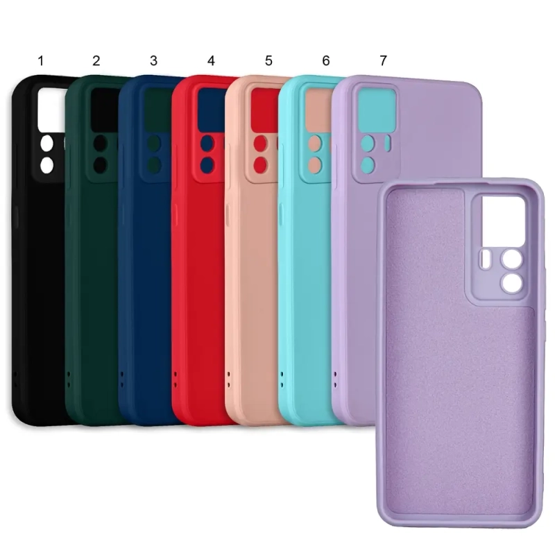 Чехол Xiaomi 12T цветной силикон