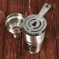 Набор барный &laquo;Крутой бармен&raquo;, 5 предметов, карточки с рецептами