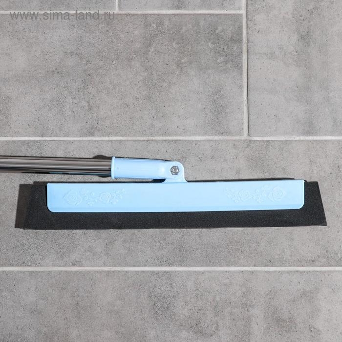 Водосгон для пола Доляна, черенок из нержавеющей стали 90 см, рабочая часть 34&times;2,5 см