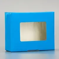 Контейнер на вынос, голубой, 10 х 8 х 3,5 см