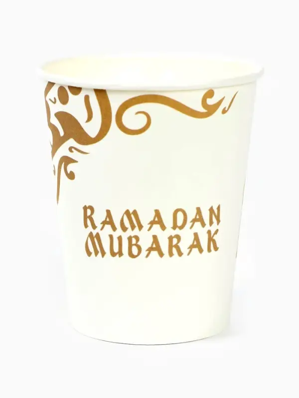 МП Набор бумжаной посуды &laquo;Ramadan Mubarak&raquo;, белый, 12 персон