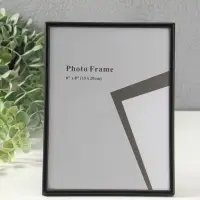 Фоторамка металл на 1 фото 15х20 см "Классик" чёрная 1,5х15,8х20,8 см