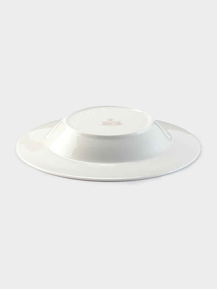 Тарелка глубокая WY Golden rays, d=22 см, фарфор, белая