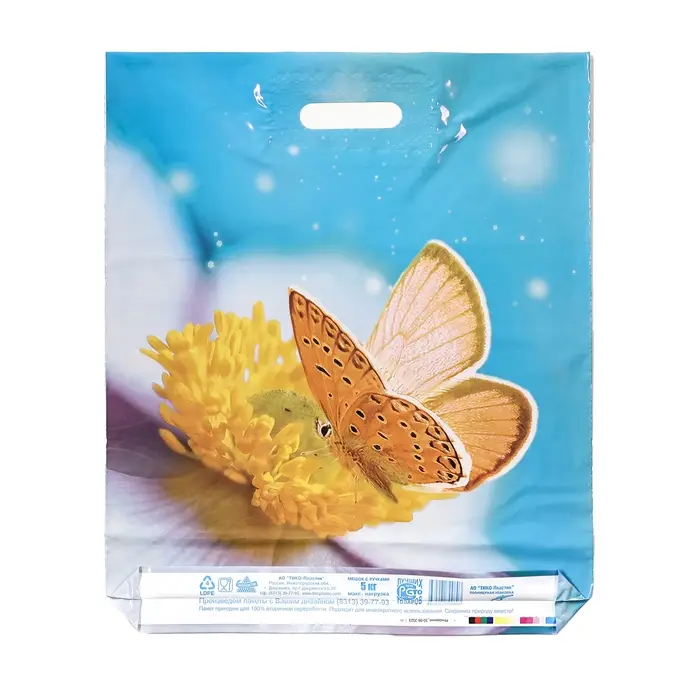 Пакет &laquo;Мгновения&raquo;, полиэтиленовый с вырубной ручкой, 37&times;45 см, 60 мкм