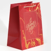 Пакет подарочный новогодний ламинированный &laquo;Рубин&raquo;, 21 х 30 х 15 см, Новый год