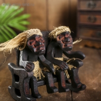 Сувенир &laquo;Парочка аборигенов&raquo;, 14&times;14&times;11 см, дерево