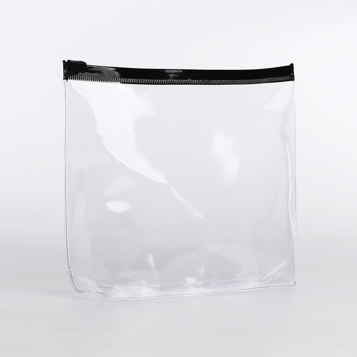 Косметичка с застёжкой зип-лок, цвет прозрачный/чёрный Косметичка с застёжкой зип-лок, цвет прозрачный/чёрный