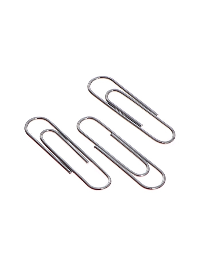 Скрепки 22мм никелированные в пластиковой тубе 400 штук